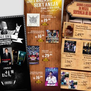 Emails de divulgação dos produtos da Som Livre