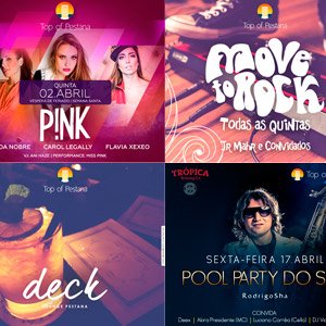 Posts para as festas do Top of Pestana
